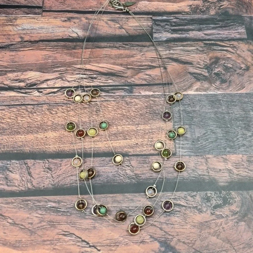Vtg Coldwater Creek‎ Beaded Multistrand Necklace 19–21